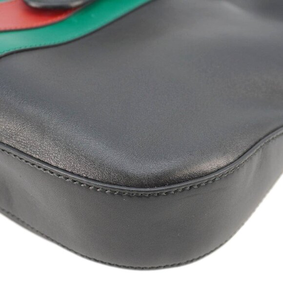 Gucci Dionysus Medium Web Leather Hobo Shoulder Bag Black - Picture 6 of 13